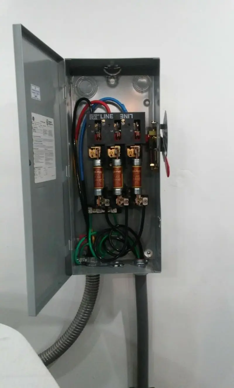 Three-phase disconnect switch installed for Electrical Wiring & Rewiring in Destin