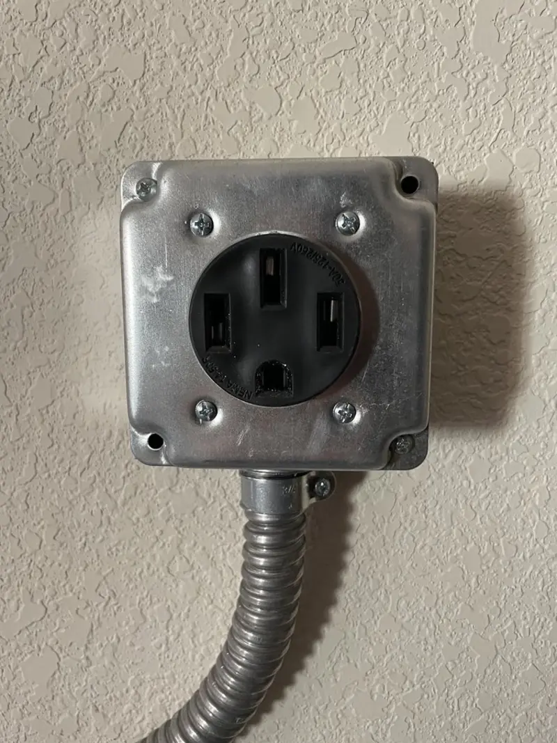 NEMA 14-50 outlet installed for Smart Home Electrical in Destin